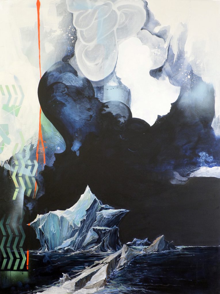 Reverence VIII, by Joerg Dressler, acrylic on canvas, 48 x 36 inches
